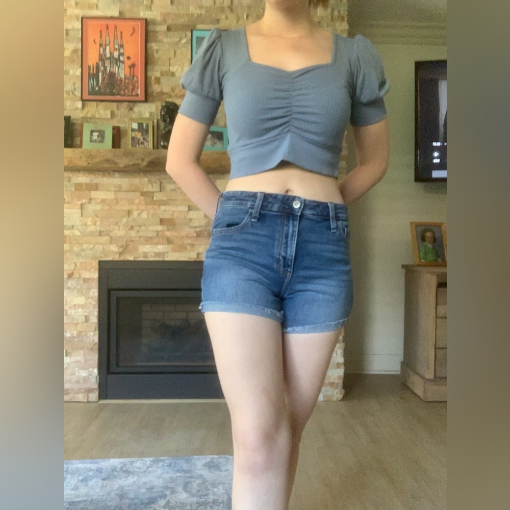 Hollister Co. Dark blue jean shorts